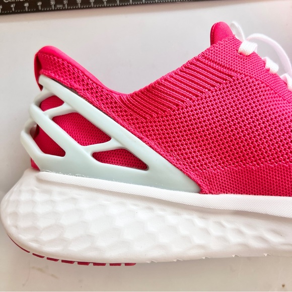 Kizik Athens Womens 11 Wide Hands Free Slip On Sneakers Red White Comfort Shoe - Picture 8 of 10